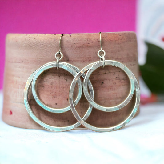 Chunky Large Double hoops