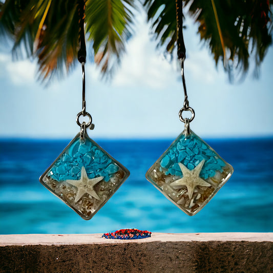 Turquoise Beach Earrings or Necklace